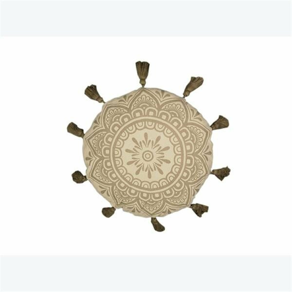 Youngs Round Pillow with Tassels 10715